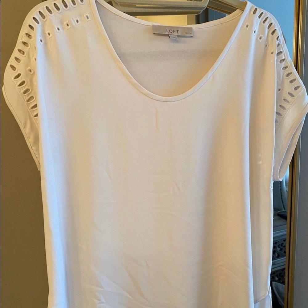 LOFT white blouse